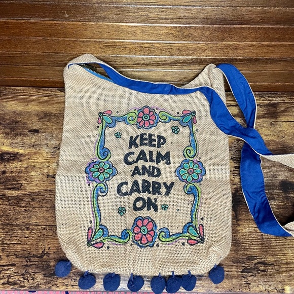 Burlap Crossbody Bag/Purse - Picture 2 of 10